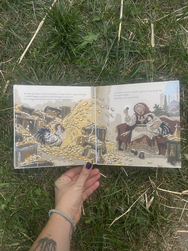 A kiskakas gyémánt félkrajcárja  elkészült könyv egyik oldala